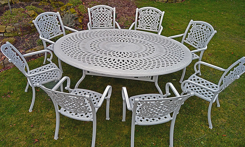 Gartenmöbel Gusseisen Weiss