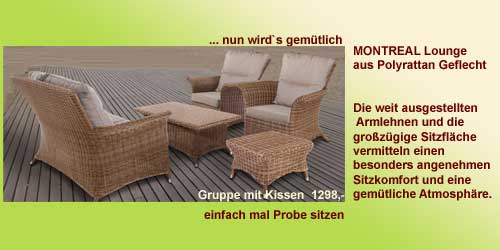 Angebote / Gartenmoebel / Fachgeschäft Großmann / Duingen: Ihr